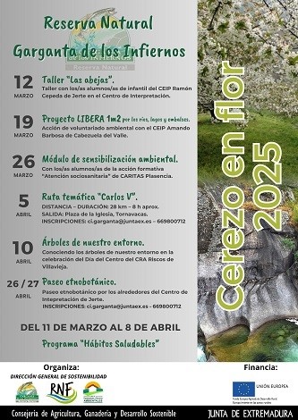 Actividades de la R.N.Garganta Infiernos. Cerezo en flor 2025